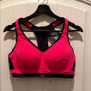 Victoria's Secret Hot Pink and Black Sports Bra